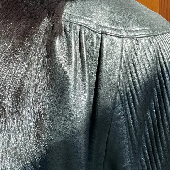 Vintage tribor leather and fox jacket, Medium - Picture 2 of 10